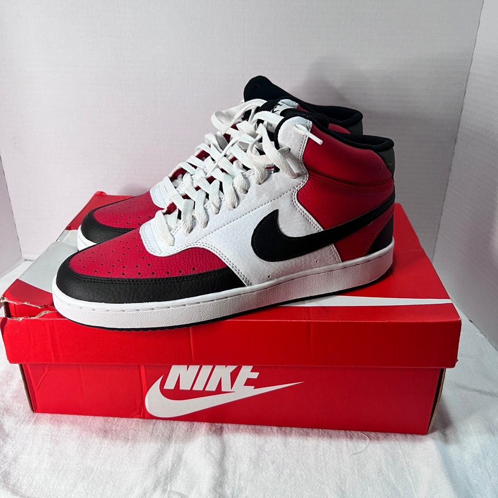 Nike Court Vision Mid Red/Black/White Men's EU44 US 10 DM1186-600 New with Box